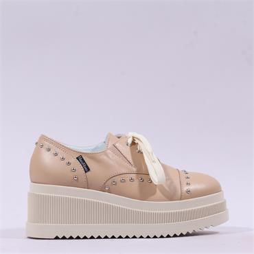 Marco Moreo Stockholm Laced Stud Toe Cap - Almond